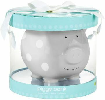Pearhead Piglet Children's Money Box Ceramic White 14x16cm