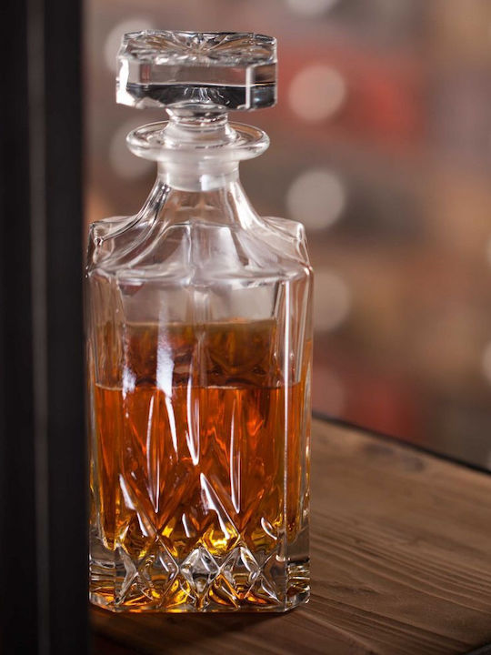 Butlers Crystal Club Kristall Karaffe zum Servieren Whiskey 18.8cm mit Verschluss Transparent 750ml 1Stück