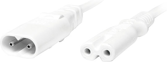 LogiLink IEC C8 - IEC C8 Cable 2m White (CP132)