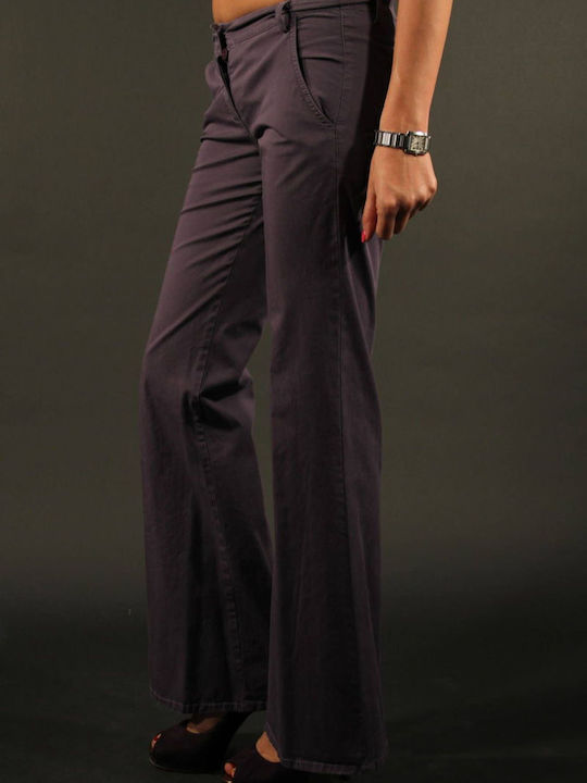 Women's Fabric Trousers Purple