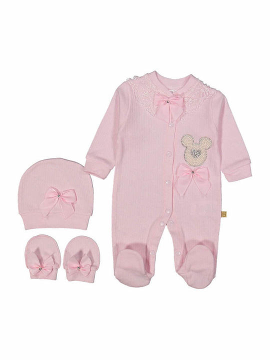 Annora Baby Baby Bodysuit Set Pink