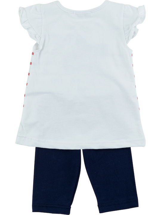 Babylon Kids Set with Leggings Summer 2pcs Marlene white