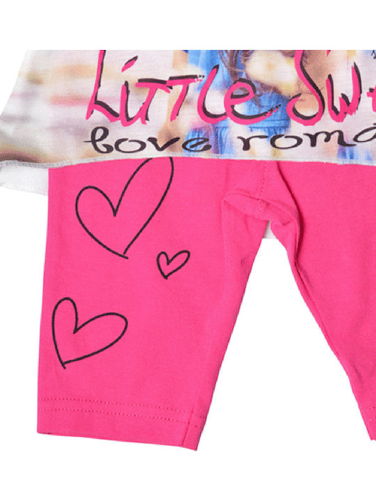 Kinder-Set mit Leggings Sommer 2Stück Weiß