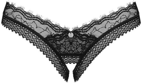 Obsessive Medilla Femei Sexy Șir de caractere cu decupaje Negru