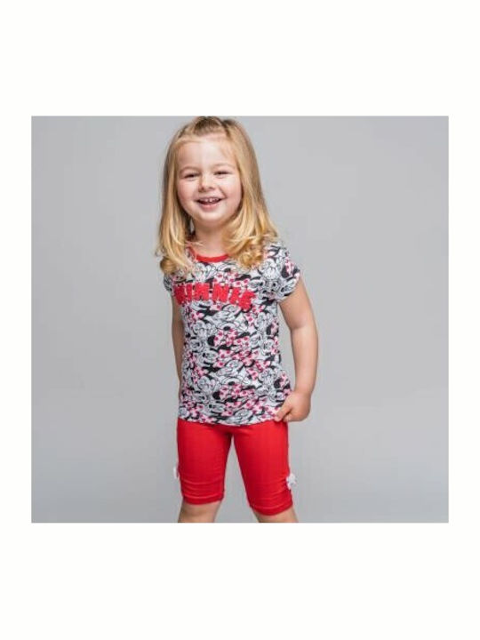 Kinderbekleidungsset mit Sommer-Shorts 2 Stück Rot Minnie