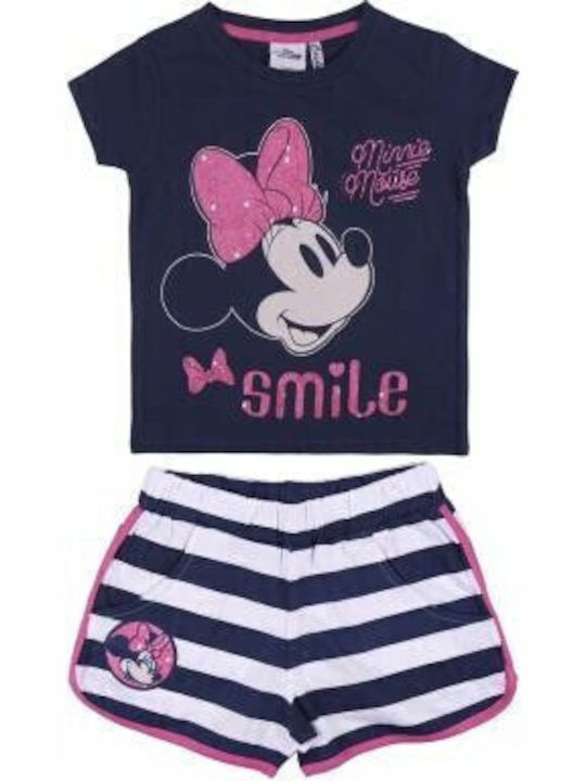 Παιδικό Σετ με Σορτς Καλοκαιρινό 2τμχ Μπλέ Minnie