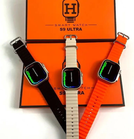 S9 Ultra Smartwatch mit Pulsmesser (Orange)