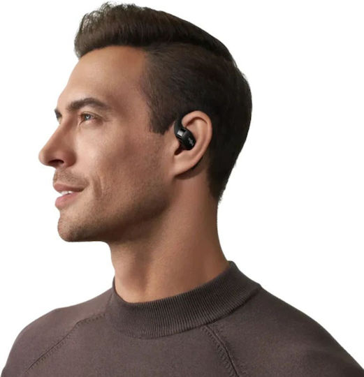 Aftershokz Openfit Open Ear Bluetooth Handsfree Căști cu Rezistență la Transpirație și Carcasă de Încărcare Negru