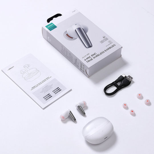 Joyroom JR-BB1 In-ear Bluetooth Handsfree Ακουστικά με Θήκη Φόρτισης Λευκά