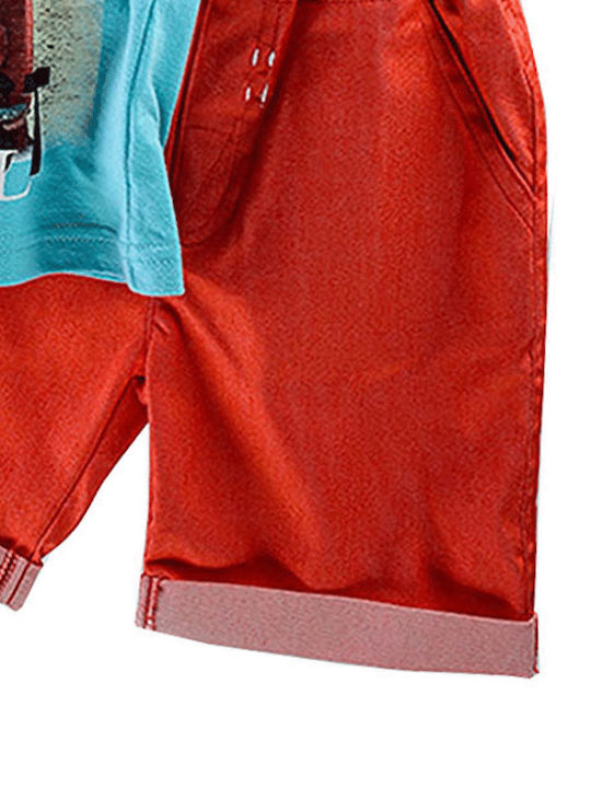 Kinder-Set mit Shorts Sommer 2Stück Hellblau