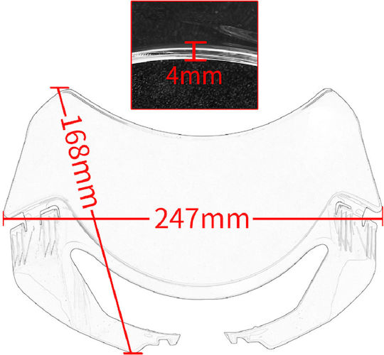 Triumph Motorcycles Motorcycle Windshield & Windscreen Tinted Visor XX-3205-SMK