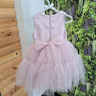 Extan Bebe Pink Tulle Baptism Dress