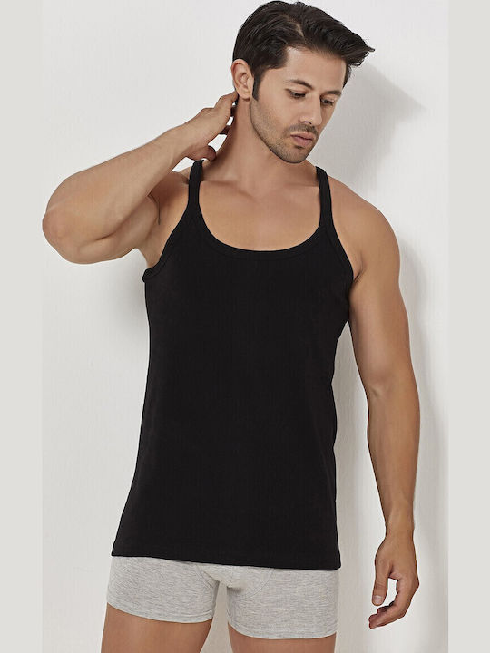 Herren Unterhemden ΜΑΥΡΟ 1Packung