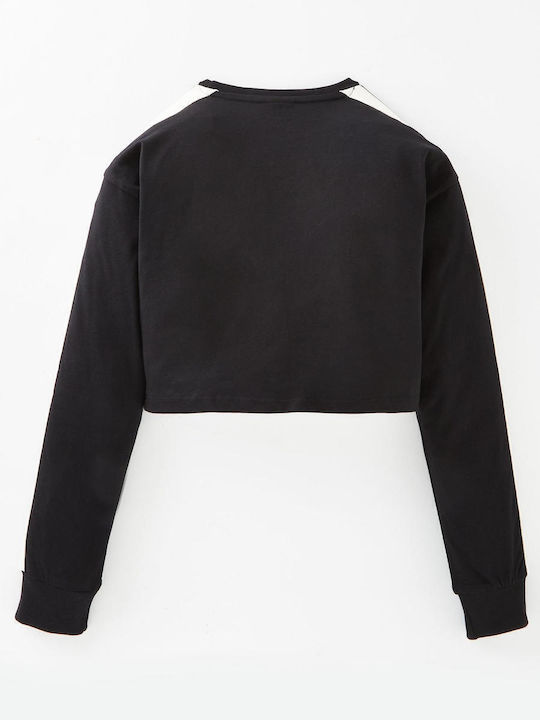 Παιδικό Crop Top Μακρυμάνικο Μαύρο Boschetti