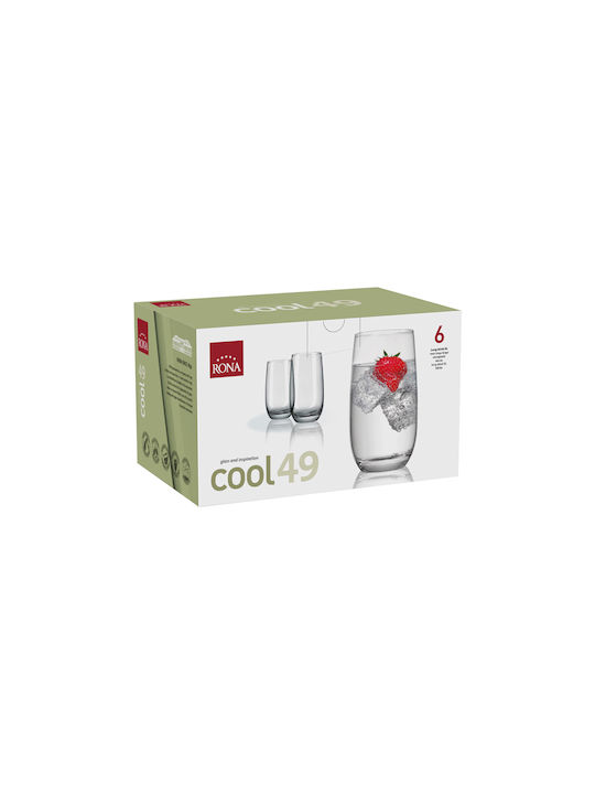 Rona Cool Σκέτο Set of Glasses Whiskey made of Crystal 460ml 6pcs