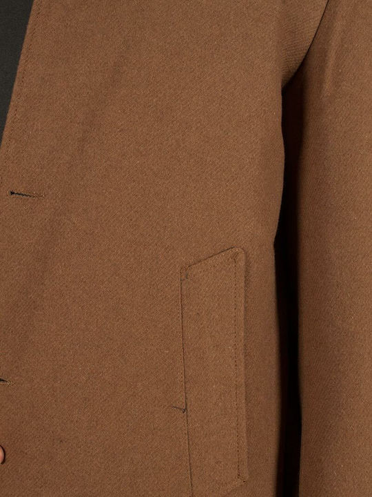 Men's Half Coat Brown