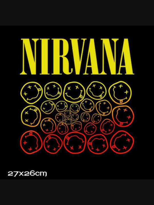Takeposition Smile Γυναικείο T-shirt με Στάμπα Nirvana Μαύρο