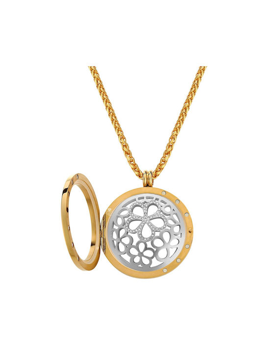 Lockits Necklace Talisman from Gold Plated Steel