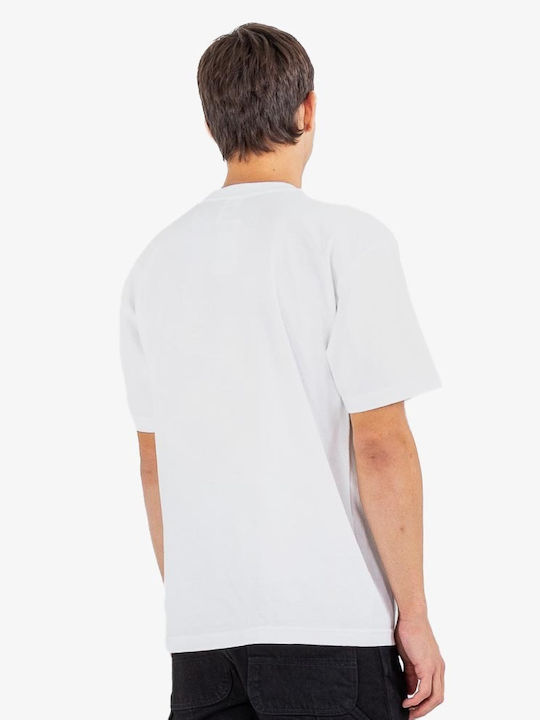 HUF X T-shirt Bărbătesc cu Mânecă Scurtă White.