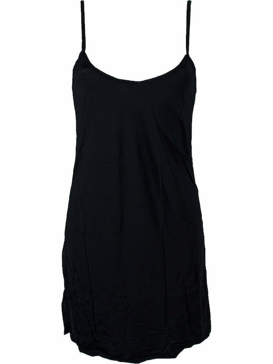 Promise Sommer Damen Nachthemd Schwarz