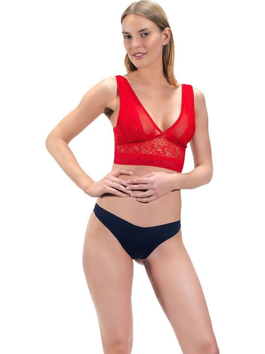 CottonHill Women's Bralette Bra Burgundy