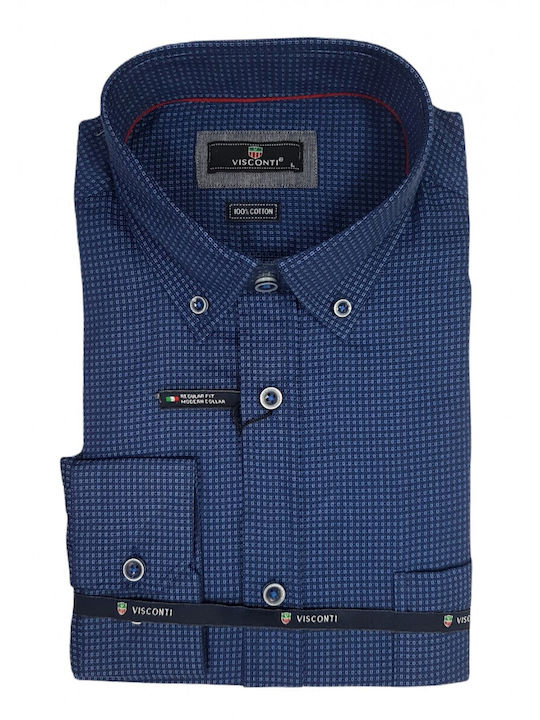 Visconti Men's Shirt Regular Fit Blue