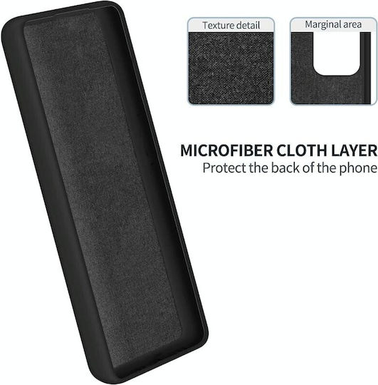 Pure Color Back Cover Σιλικόνης Μαύρο (Motorola Edge 40)