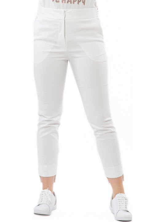 Pants Γυναικείο Υφασμάτινο Παντελόνι Λευκό