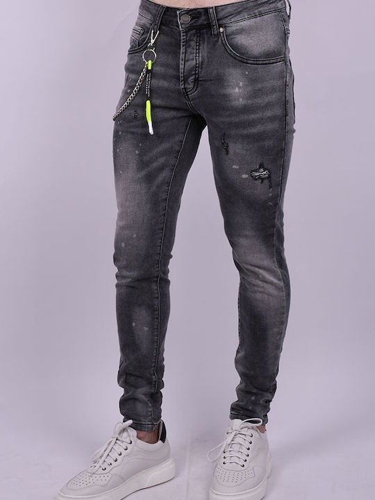 Men's Jeans Pants with Slim Fit Gray