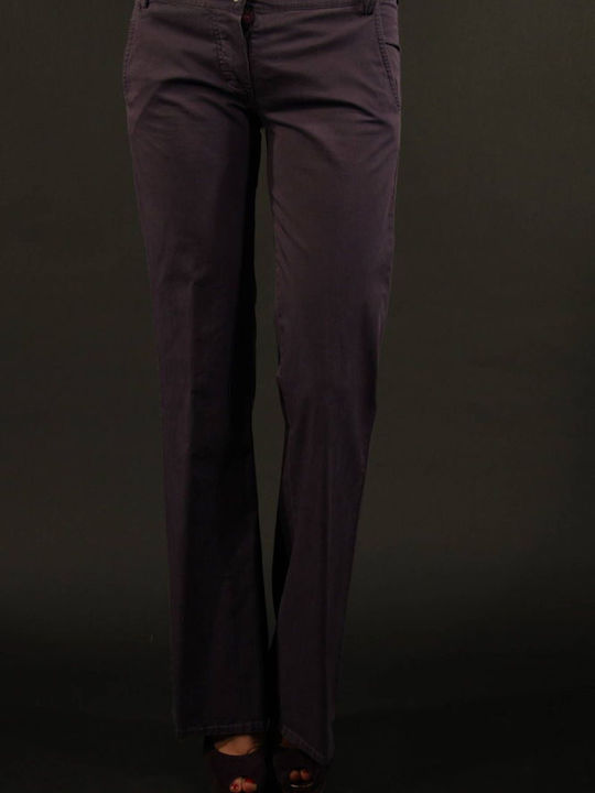 Women's Fabric Trousers Purple