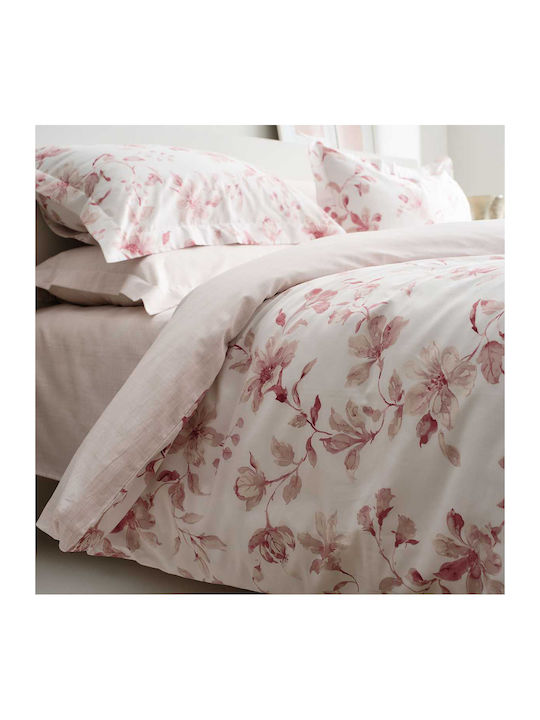 Vesta Home Set Huse Pentru Pilote Bumbac Satinat 230x240cm Superdublu Cu 2 Fețe De Pernă Rebecca Poz