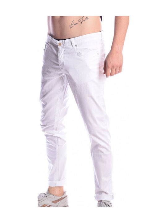 Alcott Men's Trousers Chino Elastic in Slim Fit white