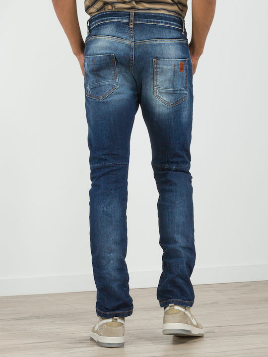 Pantaloni Elastic Albastru