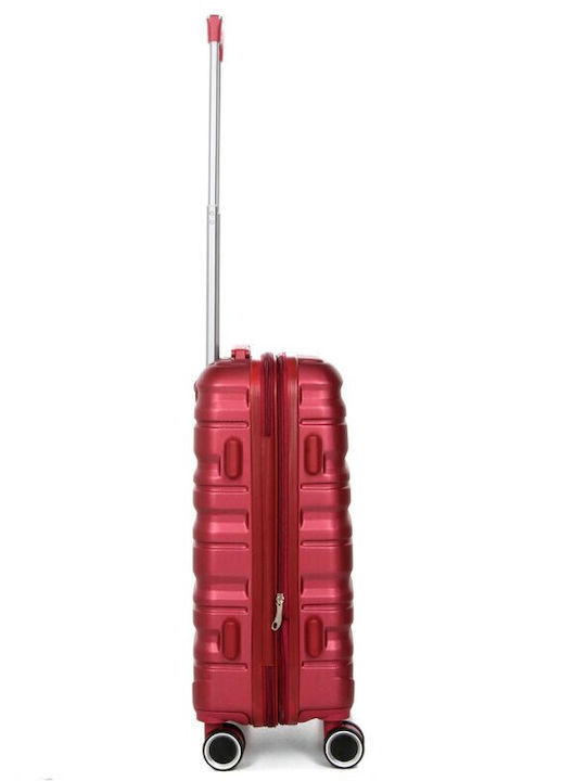 WORLDLINE Reise Koffer Kabine Hart Burgundisch Mit 4 Räder Höhe 55cm