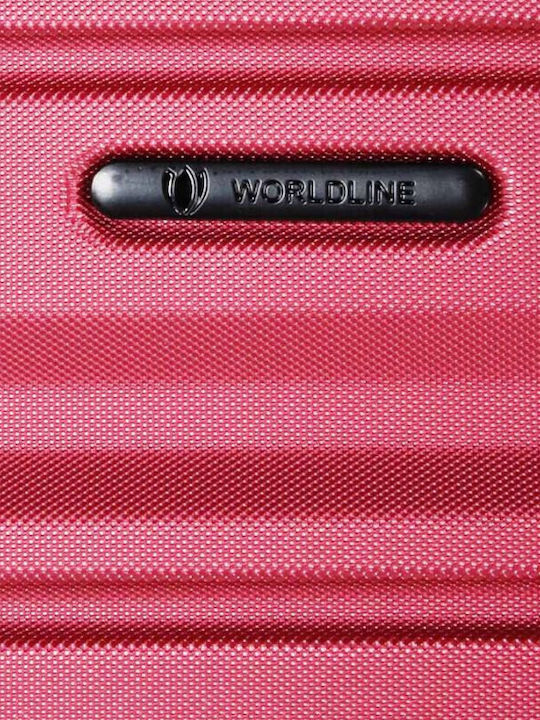 WORLDLINE Reise Koffer Kabine Hart Burgundisch Mit 4 Räder Höhe 55cm