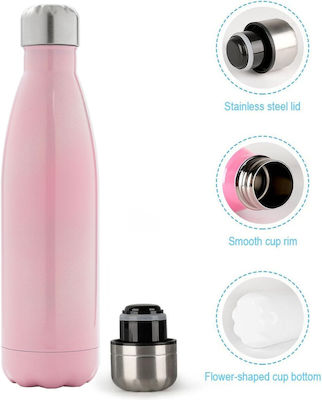 Koupakoupa Kinder Trinkflasche Thermos Pfoten-Patrouille Aluminium Rosa 500ml