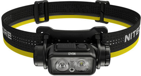 NiteCore Headlamp LED with Maximum Brightness 1400lm Nu43 Black