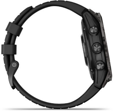 Garmin fenix 7 Pro Sapphire Solar Titan 47mm Wasserdicht Smartwatch mit Pulsmesser (Titanium Carbon Gray DLC with Black)
