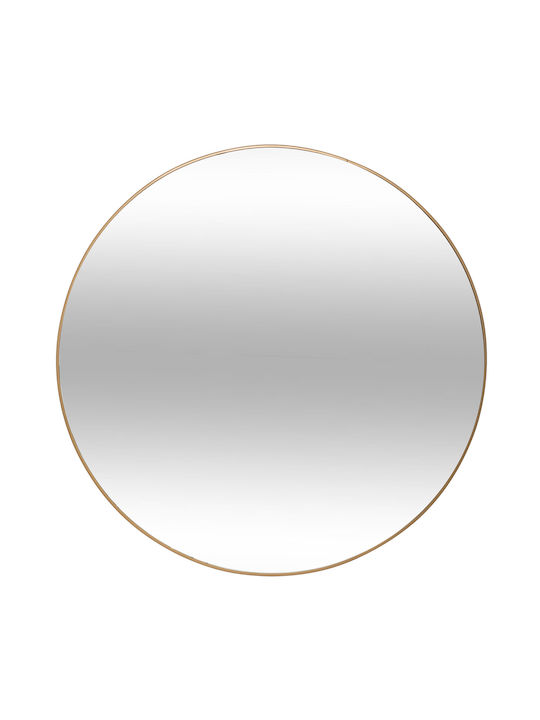 Atmosphera Wall Mirror with Gold Metallic Frame Diameter 76cm 1pcs