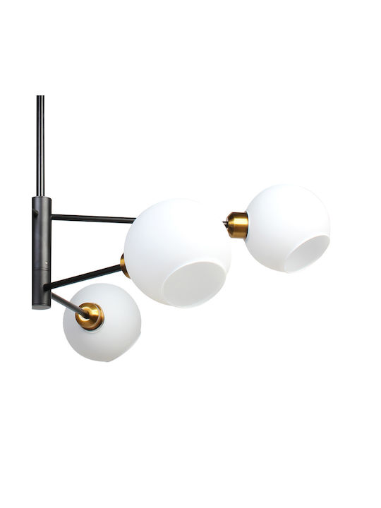 Globobox Pendant Light Black for 6 Bulbs E27 96x75cm