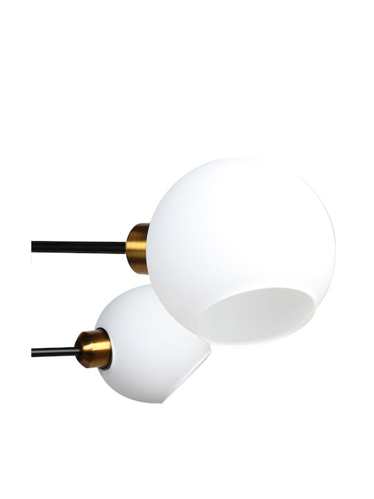Globobox Pendant Light Black for 6 Bulbs E27 96x75cm