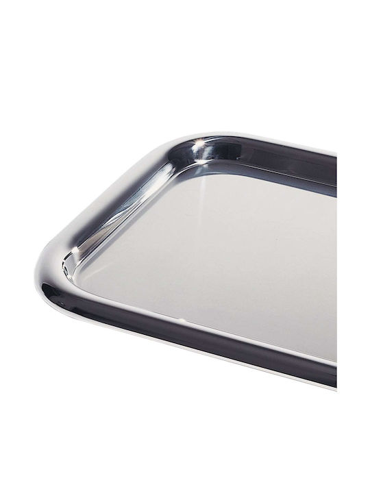 Alessi Edelstahl Rechteckig Serviertablett mit Griffen in Silber Farbe 37x28cm 5006/37 1Stück