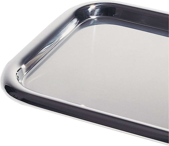 Alessi Inoxidabil Dreptunghiular Tavă de Servire cu Mânere în Culoare Argintiu 37x28cm 5006/37 1buc