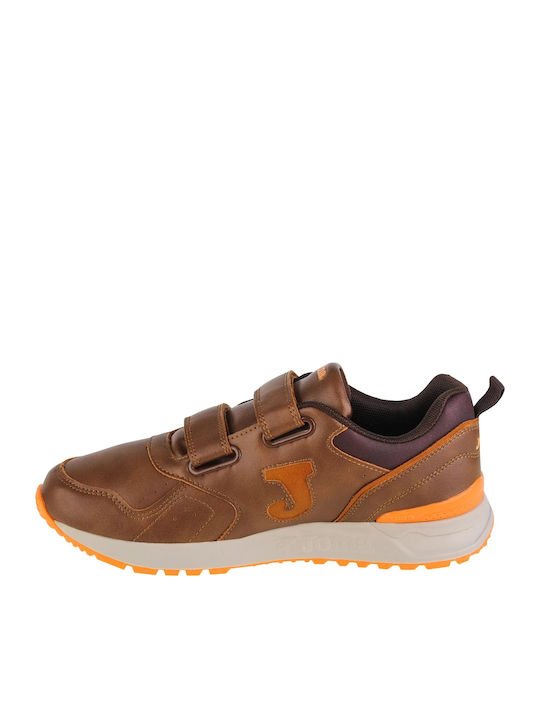 Παιδικά Sneakers Ανατομικά με Σκρατς Καφέ