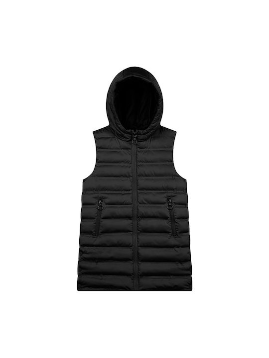 Energiers Kids Casual Jacket Sleeveless Long with Hood BEZ