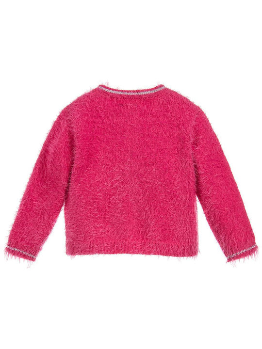 3 Pommes Kinder-Strickjacke fuchsia