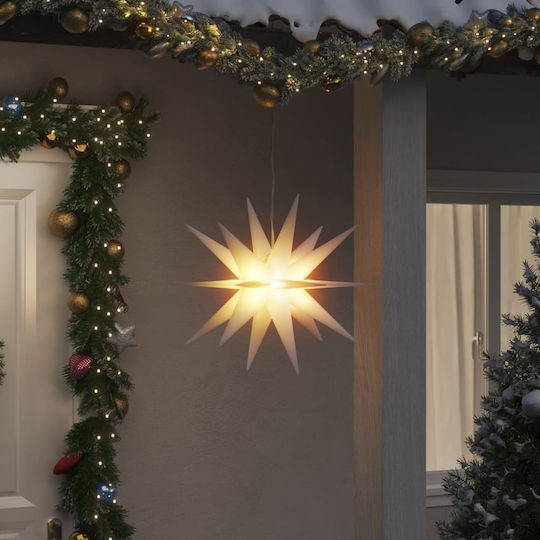 vidaXL Weihnachtliche Dekorative Hängende Sterne Kunststoff Weiß 44x57cm 3Stück
