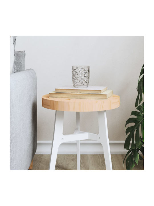 vidaXL Round Table Surface made of Solid Wood in Beige Color 30x30x3cm 833655 1pcs