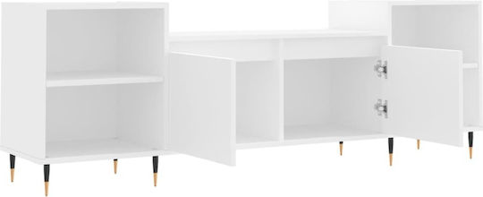 Телевизионни Мебели Бял М160xД35xВ55см