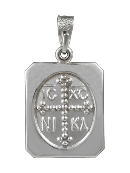 PALAIOLOGOS Pendant Kids Talisman Double Sided Constantine from White Gold 9K PD11026